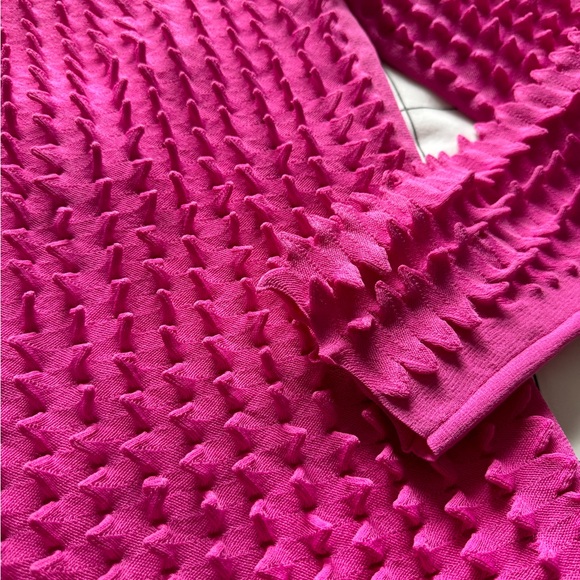 Pink Textured Mini Dress - Picture 8 of 11